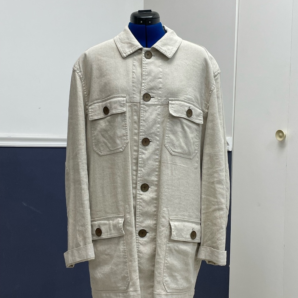 Tommy Bahama Men's 1939 Beige Linen 4 Pockets Safari Jacket